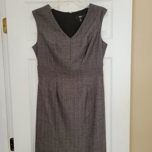 Gray Tweed Stretchy Sheath Dress Size 10